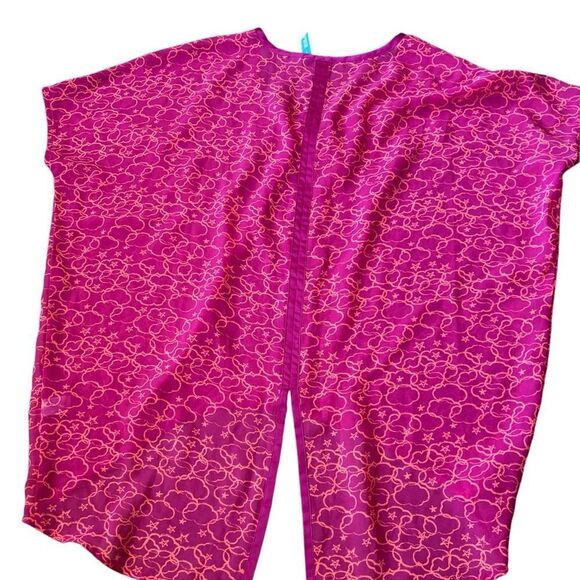 L’ Amour Nanette Lepore Poncho Top Whimsical Clouds Stars Size S - Picture 2 of 5